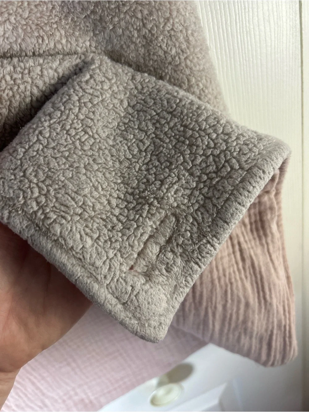 Bonbini New York Rainbow Print Baby Blanket Muslin Sherpa Reversible Lovey
